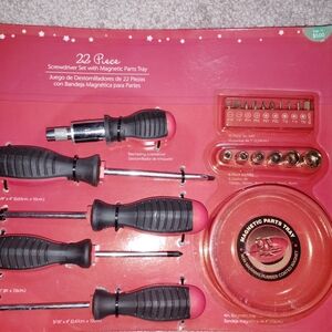 22 Piece Screwdriver Set with Magnetic Parts Tray